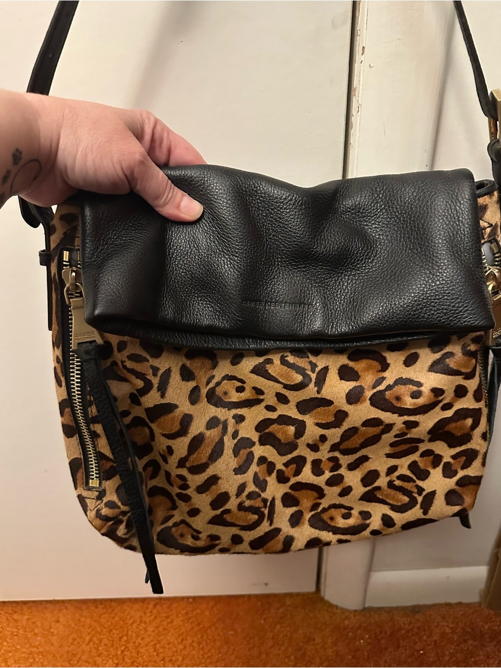 Aimee Kestenberg Bali Hobo bag with Cheetah Print